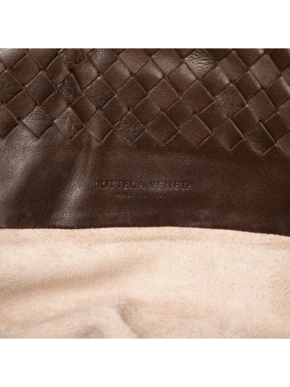 Bottega Veneta Intrecciato Marchese Tote Shoulder Bag Brown Leather
